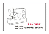 SINGER HD6330M HD6335M SEWING MACHINE MANUALE DI ISTRUZIONI 36 PAGES ITAL