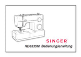 SINGER HD6335M NAHMASCHINE BEDIENUNGSANLEITUNG 33 SEITE DEUT