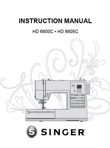 SINGER HD6600C HD6605C SEWING MACHINE INSTRUCTION MANUAL 40 PAGES ENG