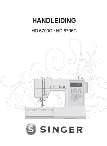 SINGER HD6700C HD6705C SEWING MACHINE HANDLEIDING 48 PAGES NL