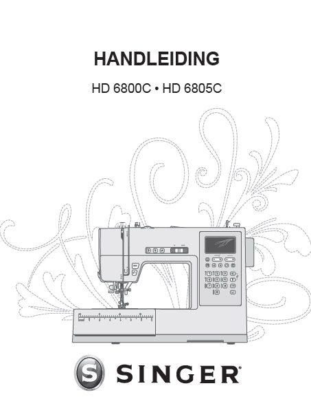 SINGER HD6800C HD6805C SEWING MACHINE HANDLEIDING 48 PAGES NL