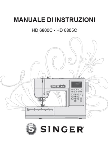 SINGER HD6800C HD6805C SEWING MACHINE MANUALE DI ISTRUZIONI 48 PAGES ITAL