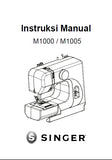 SINGER M1000 M1005 SEWING MACHINE INSTRUKSI MANUAL 24 PAGES INDON