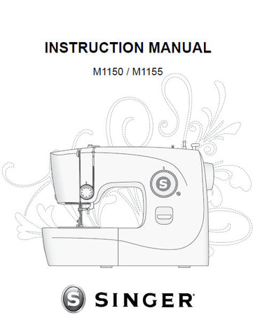 SINGER M1150 M1155 SEWING MACHINE INSTRUCTION MANUAL 24 PAGES ENG