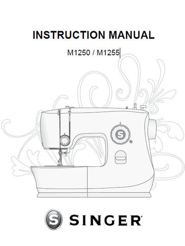 SINGER M1250 M1255 SEWING MACHINE INSTRUCTION MANUAL 24 PAGES ENG