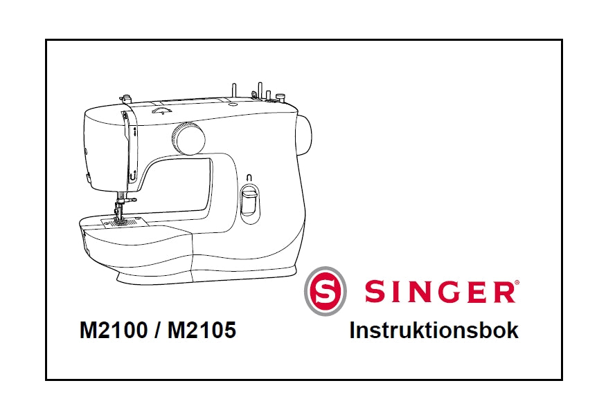 SINGER M2100 M2105 SEWING MACHINE INSTRUKTIONSBOK 36 PAGES SW