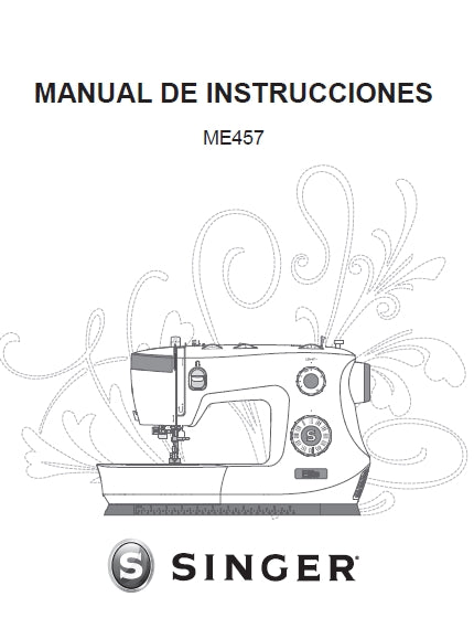 SINGER ME457 SEWING MACHINE MANUAL DE INSTRUCCIONES 36 PAGES ESP