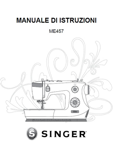 SINGER ME457 SEWING MACHINE MANUALE DI ISTRUZIONI 36 PAGES ITAL