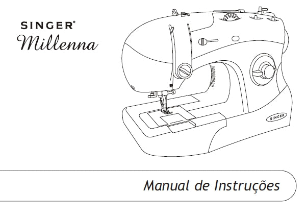 SINGER NL118 MILLENNA MAQUINA DE COSTURA MANUAL DE INSTRUCOES 50 PAGINA PT