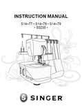 SINGER S0235 S14-77 S14-78 S14-79 SEWING MACHINE INSTRUCTION MANUAL 32 PAGES ENG