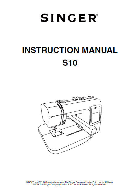 SINGER S10 SEWING MACHINE INSTRUCTION MANUAL 56 PAGES ENG