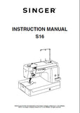 SINGER S16 SEWING MACHINE INSTRUCTION MANUAL 23 PAGES ENG