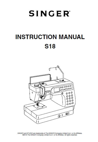 SINGER S18 SEWING MACHINE INSTRUCTION MANUAL 75 PAGES ENG