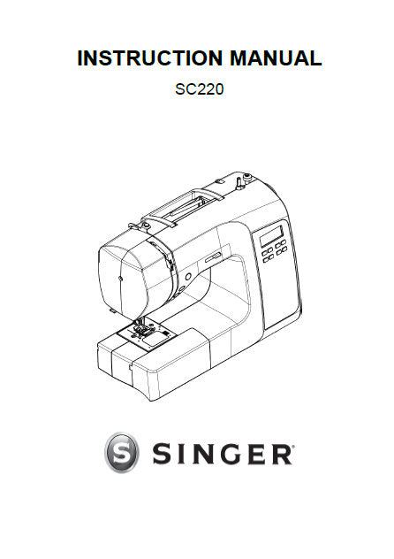 SINGER SC220 SEWING MACHINE INSTRUCTION MANUAL 39 PAGES ENG