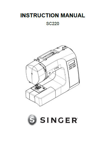 SINGER SC220 SEWING MACHINE INSTRUCTION MANUAL 39 PAGES ENG