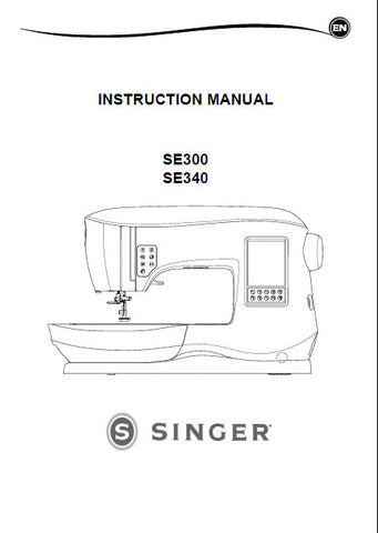 SINGER SE300 SE340 LEGACY SEWING MACHINE INSTRUCTION MANUAL 192 PAGES ENG FRANC ESP