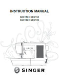 SINGER SE9150 SE9155 SE9180 SE9185 SEWING MACHINE INSTRUCTION MANUAL 72 PAGES ENG