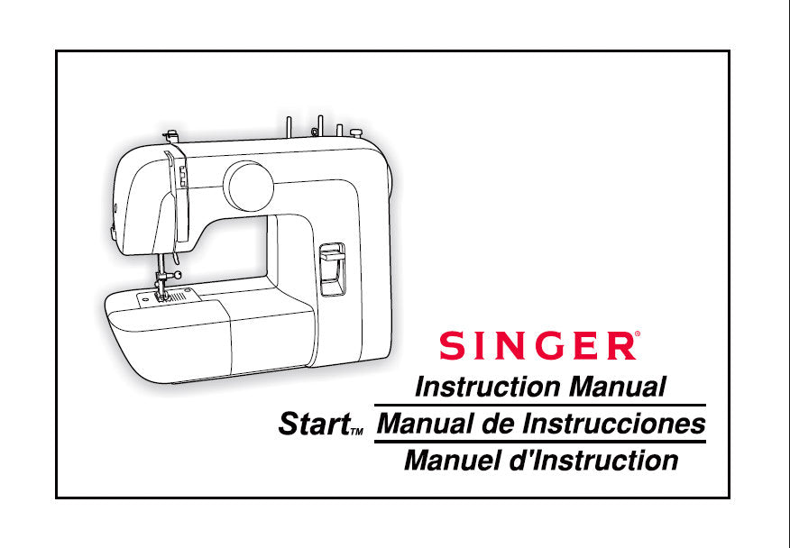 SINGER START 1304 SEWING MACHINE INSTRUCTION MANUAL MANUAL DE INSTRUCCIONES MANUEL D'INSTRUCTIONS 72 PAGES ENG ESP FRANC