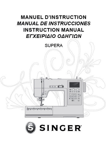 SINGER SUPERA SEWING MACHINE INSTRUCTION MANUAL 188 PAGES ENG FRANC ESP