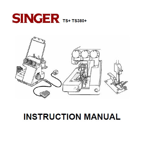 SINGER TS380 TINY SERGER SEWING MACHINE INSTRUCTION MANUAL 23 PAGES ENG