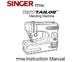 SINGER TT700 TINY TAILOR SEWING MACHINE INSTRUCTION MANUAL 25 PAGES ENG