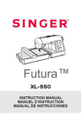 SINGER XL-550 SEWING MACHINE INSTRUCTION MANUAL 120 PAGES ENG FRANC ESP