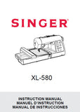 SINGER XL-580 SEWING MACHINE INSTRUCTION MANUAL 136 PAGES ENG FRANC ESP