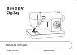 SINGER ZIG-ZAG DP002 MAQUINA DE COSER MANUAL DE INSTRUCCIONES 32 PAGINA ESP PT