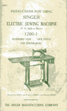 SINGER 1200-1 SEWING MACHINE INSTRUCTIONS 33 PAGES ENGLISH