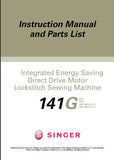 SINGER 141G20CE 141G30CE 141G20CF 141G30CF SEWING MACHINE INSTRUCTION MANUAL 54 PAGES ENGLISH