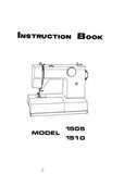 SINGER 1505 1510 SEWING MACHINE INSTRUCTION BOOK 52 PAGES ENGLISH