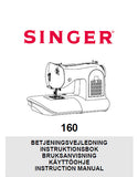 SINGER 160 SEWING MACHINE INSTRUCTION MANUAL 85 PAGES ENG DAN SWED NORW FINN