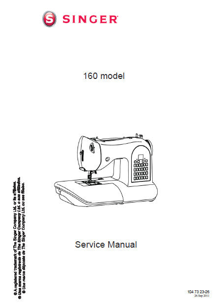 SINGER 160 SEWING MACHINE SERVICE MANUAL 43 ENGLISH