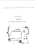 SINGER 17U130 17U141 17U142 SEWING MACHINES OPERATOR INSTRUCTION BOOK 13 PAGES IN ENGLISH