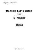 SINGER 17U133 SEWING MACHINE MACHINE PARTS CHART 6 PAGES ENGLISH
