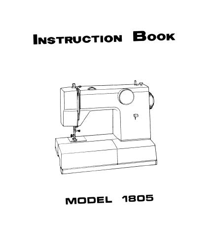 SINGER 1805 SEWING MACHINE INSTRUCTION BOOK 53 PAGES ENGLISH
