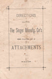 SINGER 1888 SEWING MACHINE DIRECTIONS FOR USING 20 ENGLISH