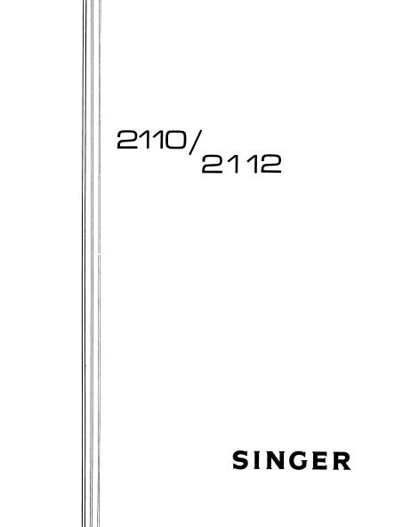 SINGER 2110 2112 SEWING MACHINE INSTRUCTION BOOK 40 PAGES ENGLISH