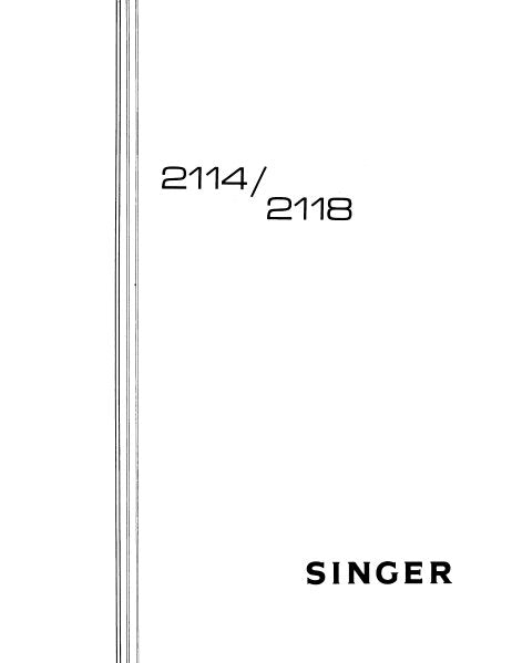 SINGER 2114 2118 SEWING MACHINE INSTRUCTION BOOK 40 PAGES ENGLISH