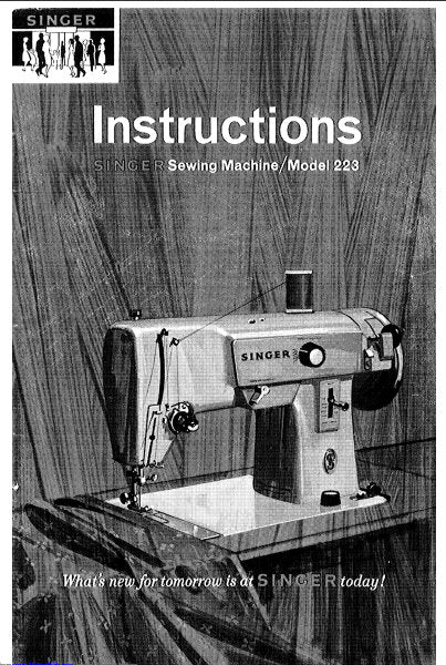 SINGER 223 SEWING MACHINE INSTRUCTIONS 41 PAGES ENGLISH
