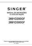 SINGER 2691D200GF 2691D300GF MAQUINA DE COSTURA MANUAL DE INSTRUCOES 53 PAGINA PORTUGUESE