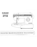 SINGER 2732 SEWING MACHINE MAQUINA DE COSER MACHINE A COUDRE INSTRUCTION BOOK MANUAL DE INSTRUCCIONES NOTICE D'UTILISATION 109 PAGES ENG  ESP FRANC