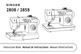 SINGER 2808 2858 SEWING MACHINE MAQUINA DE COSER MACHINE A COUDRE INSTRUCTION BOOK MANUAL DE INSTRUCCIONES MANUEL D'INSTRUCTIONS 23 PAGES ENG ESP FRANC