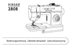 SINGER 2808 NAHMASCHINE/MACCHINA DA CUCIRE/NAAIMACHINE BEDIENUNGSANLEITUNG/LIBRETO ISTRUZIONI GEBRUIKSAANWIJZING 38 SEITE DEUT ITAL NL