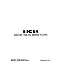 SINGER 324 SEWING MACHINE INSTRUCTION MANUAL MANUEL D'INSTRUCTION 30 PAGES ENG FRANC
