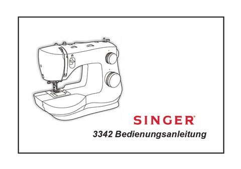 SINGER 3342 FASHION MATE NAHMASCHINE BEDIENUNGSANLEITUNG 36 SEITE DEUT