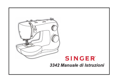 SINGER 3342 FASHION MATE MACCHINA DA CUCIRE MANUALE DI ISTRUZIONI 72 PAGES ITAL