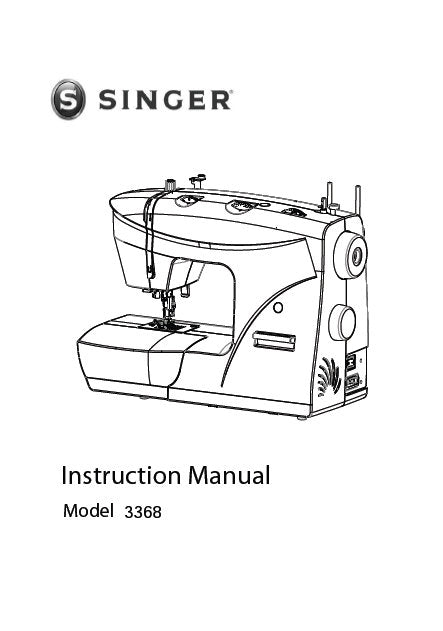 SINGER 3368 SEWING MACHINE INSTRUCTION MANUAL 44 PAGES ENGLISH
