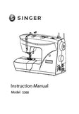 SINGER 3368 SEWING MACHINE INSTRUCTION MANUAL 44 PAGES ENGLISH