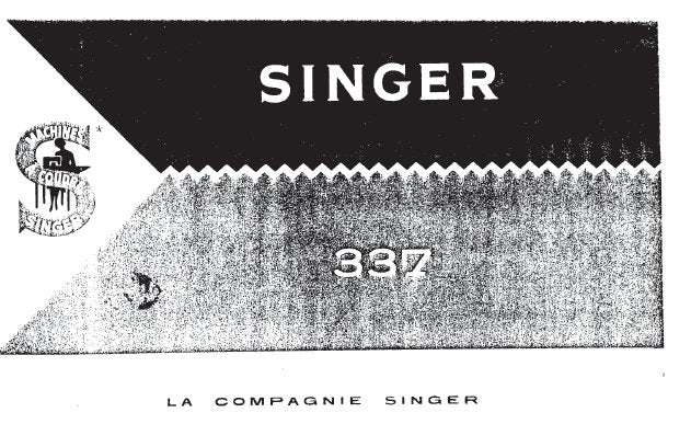 SINGER 337 MACHINE A COUDRE MODE D'EMPLOI 26 PAGES FRANCAIS